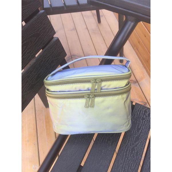 

cosmetic bags two layer zippers organizer bag for womens lady girls & cases