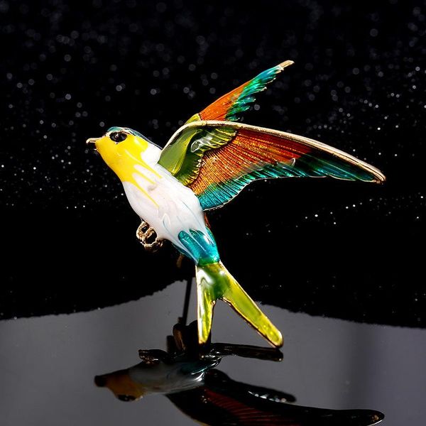 

pins, brooches 2021 arrival enamel swallow for women spring design style animal pins fashion jewelry coat accessories gift, Gray