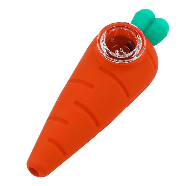 Karottenpfeife einzigartige Form Bohrinsel Bong gehalten Mini-Handlöffel Pfeifen Tabaksprudler