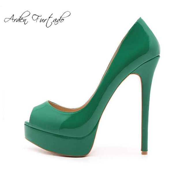 

summer 2021 fashion trend women's shoes stilettos heels pumps elegant peep toe party red white wine green leather dress, Black
