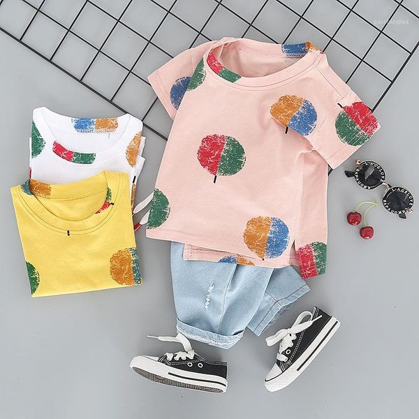 

clothing sets style children's short sleeved two-piece set l4.191, White