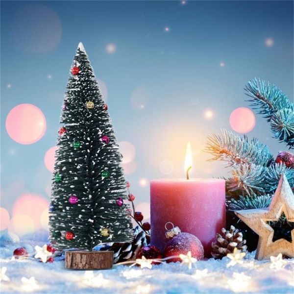 

christmas decorations flocking glue bead tree placed in the deskdecoration mini santa party figurine gift