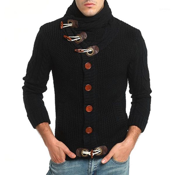 

fashion men's sweater casual slim knitting button down knitwear coat1, White;black