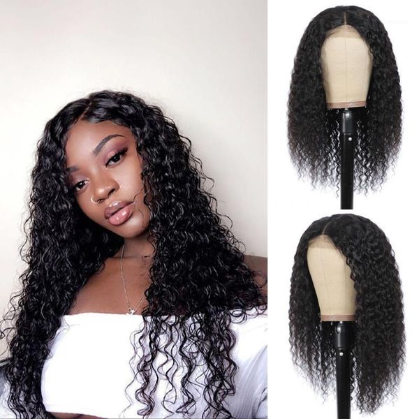 

jerry wave headband wig human hair wigs for black women brazilian no gel glueless remy curly wigs1, Black;brown