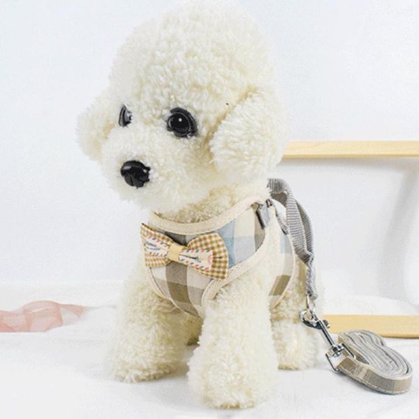 

winter dog harness vest collar with leash set pet walking and for small dogs puppy medium large collars & leashes