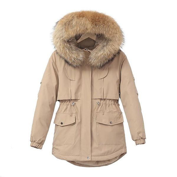 

women's down & parkas mid-length pie to overcome women's 2021 winter korean version of thick loose warm cotton coat large size ladi, Black