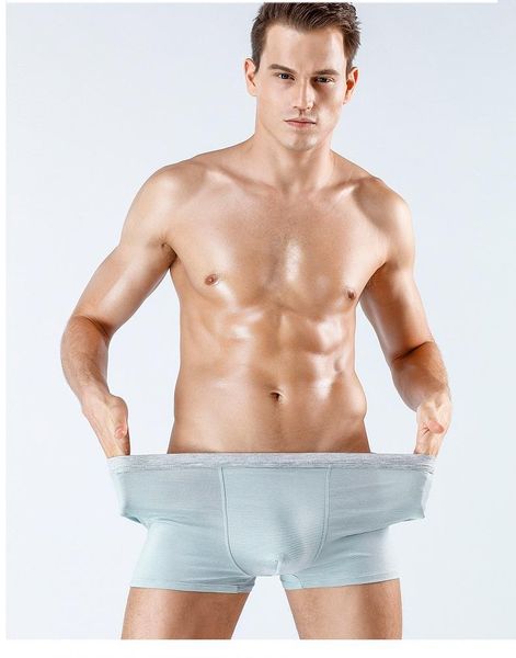 

underpants 4pcs/lot boxers man underwear boxershorts male comfortable underpanties horizontal stripes men's shorts bamboofiber panties, Black;white