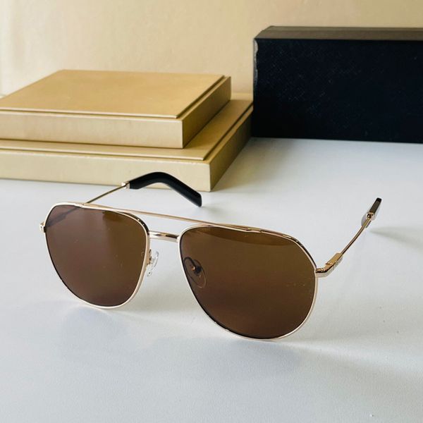 

New metal Eyewear Collection sunglasses Designer Men Women fashion classic style gold plated square frame vintage oval sun glasses outdoor classical model VPR59WS