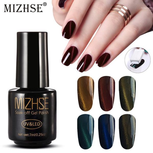 

7ml cat's eye gel nail art magic magnetic cat eyes lacquer vernis semi permanent 3d glitter enamel gel1, Red;pink