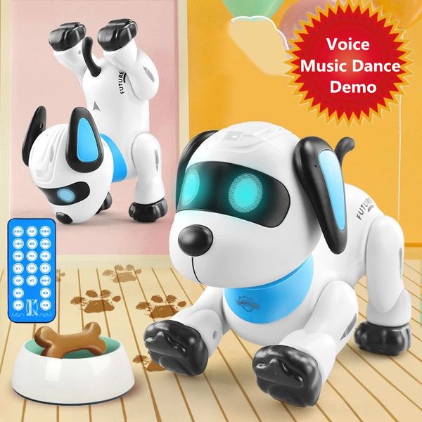 

2.4g smart rc robot dog singing dancing auto demo programm bionic action voice control rc dog toy kid robot pet toy boy gift rtr
