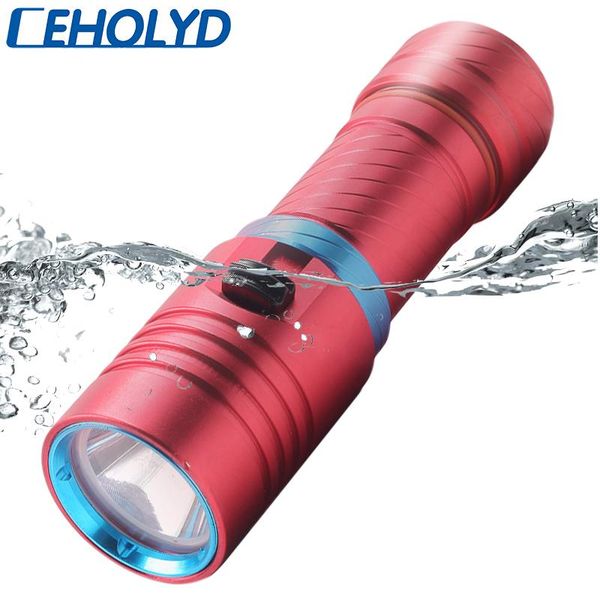 

other led lighting ipx8 lanterna z30d68 diving 5000lm xm-l2 u3 dive torch lamp light stepless dimming waterproof underwater 80 me