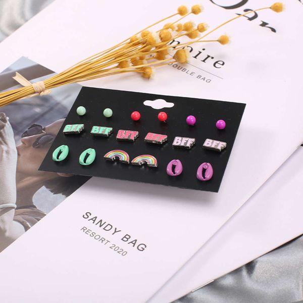 

pairs suit earrings good friend alloy fashion color simple