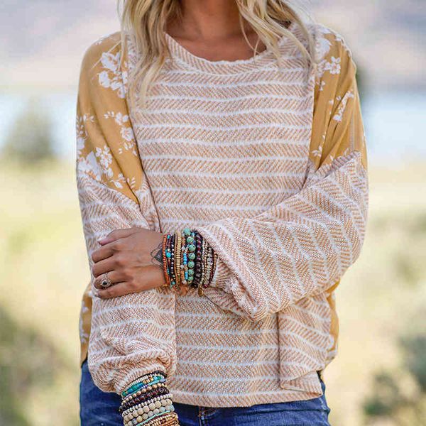

women's sweaters striped shredded spliced long-sleeved fall women sweatshirts plus sweater hoodies 51k0, White;black
