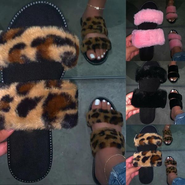 

slippers shoes women outdoor flip flops open toe ladies leopard print flat casual beach zapatos de mujer#0316, Black
