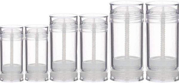 

storage bottles & jars 6pcs 30ml 50ml 75ml twist-up deodorant containers round shape bottom filling stick bottle lip tubes for diy