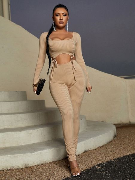 

sxy knot front cut out unitard jumpsuit x22k#, White