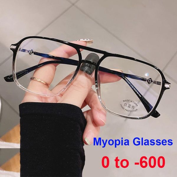 

sunglasses 2021 summer fashion myopia blue light blocking glasses for women men oversized square transparent computer frame tr90, White;black