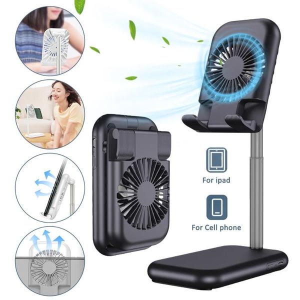 

cell phone mounts & holders usb small fan desktablet holder foldable aluminum stand support desk mobile for ipad adjustable