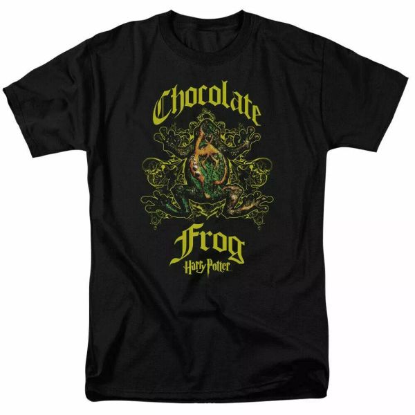 

Harry Potter Chocolate Frog T Shirt Mens Licensed Wizard Movie Tee Black, White;black