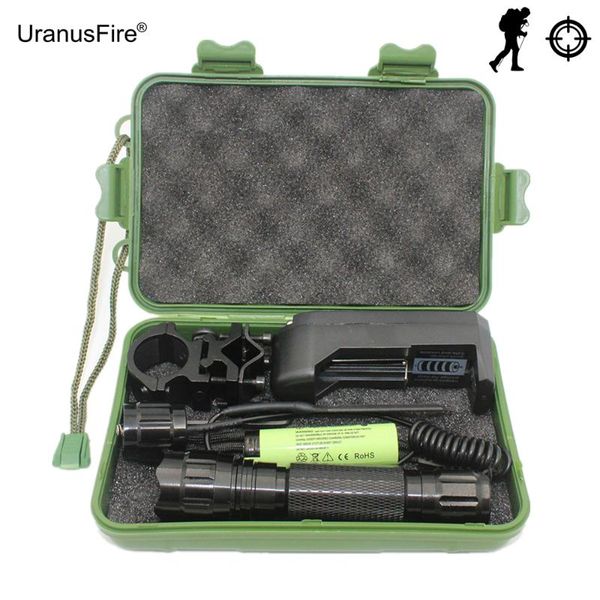 

other led lighting portable 501b white light t6 torch tactical hunting green/red/blue/uv 18650 battery lanterna