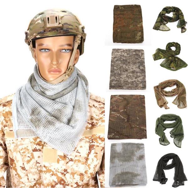 

190cm*90cm multipurpose camo vail large mesh neck scarf wrap anti-mosquito bites outdoor enthusiast hats, Black;white
