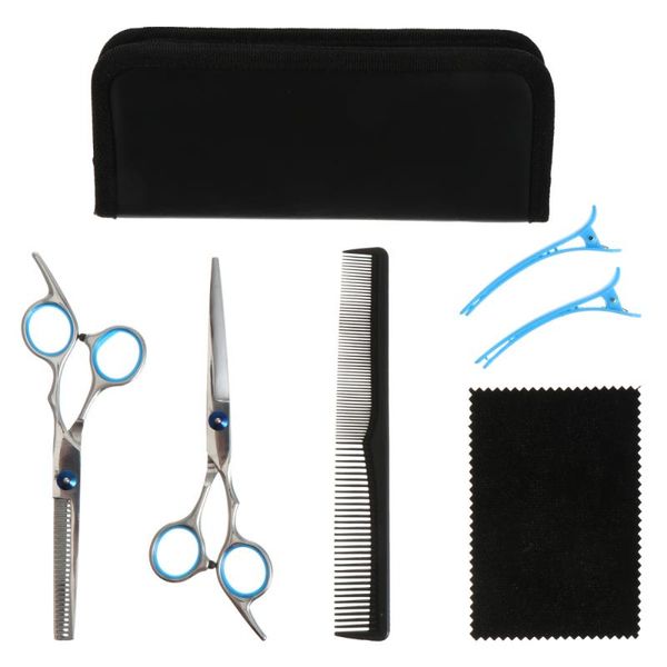 

hair scissors 1 set cutting with comb clip flat shears teeth shear