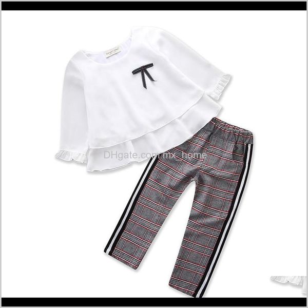 

girls white coat plaid pants 2 woolly chiffon childrens fashion in europe and the ins 6fhts sets xitod