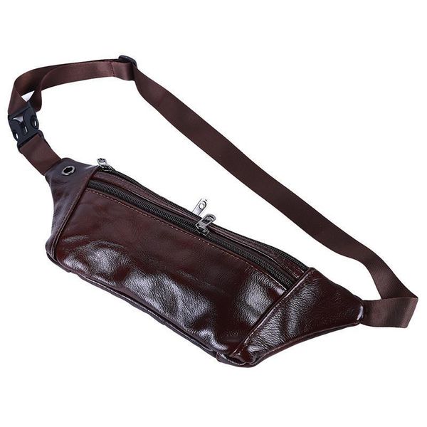 

creative new genuine leather men belt pouch fanny pack waist purse clutch bag cashier leather men's pockets pure leather cashier