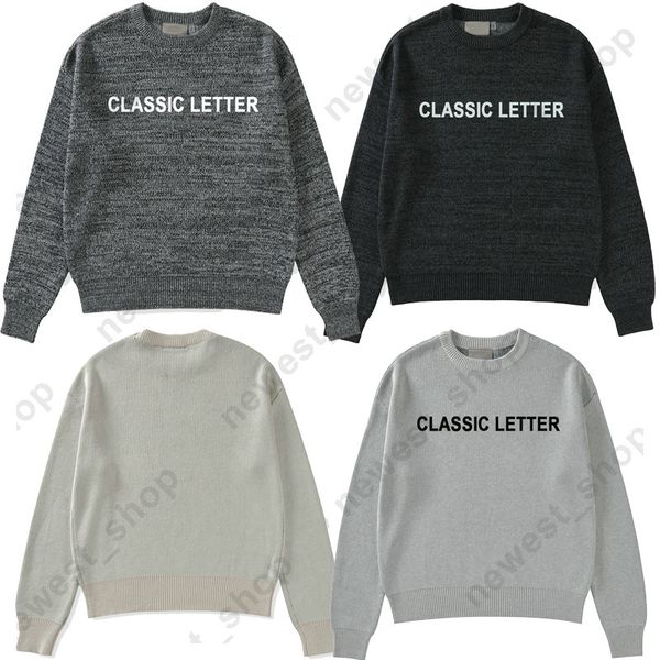 

usa 7th designer luxury mens knitted sweater sweatshirts clothes classic simple letter high streetwear oversize loose cotton pullover, White;black