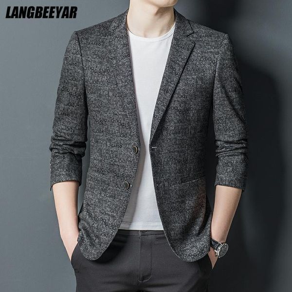 

men's suits & blazers grade designer brand casual fashion korean jacket regular fit blazer for men elegant party suit coat clothes, White;black