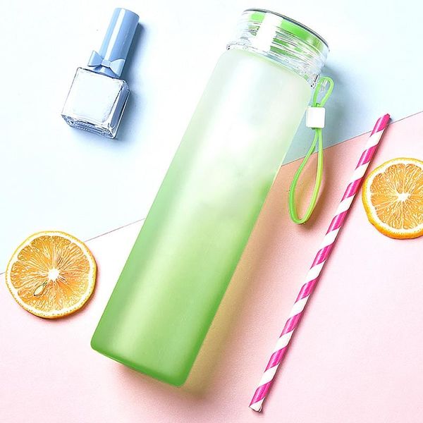 

water bottle sport portable rope kids drinkware leak proof seal climbing gradient bottles for outdoor camping hiking runni