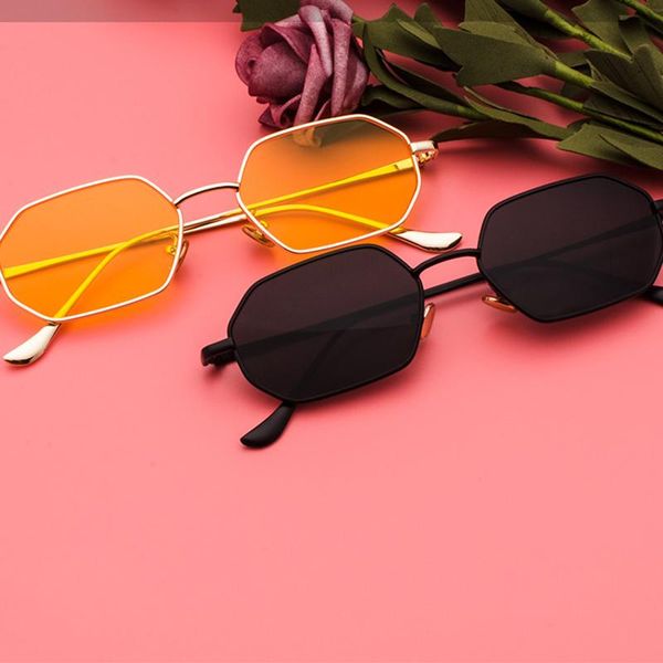 

sunglasses brand design men women small frame metal sun glasses vintage square uv400 shades eyewear, White;black
