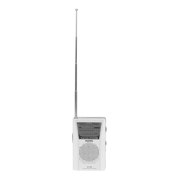 

radio indin pocket antenna mini am/fm 2-band world receiver with speaker silver