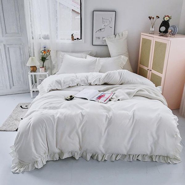 

bedding sets 2021 bed skirt rococo solid color lace four-piece set comfortable and skin-friendly double couple