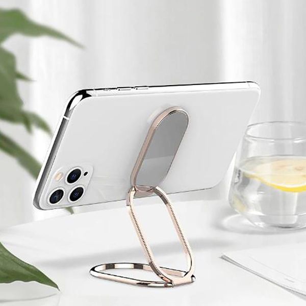 

cell phone mounts & holders thin luxury metal mobile foldable stand socket universal finger grip