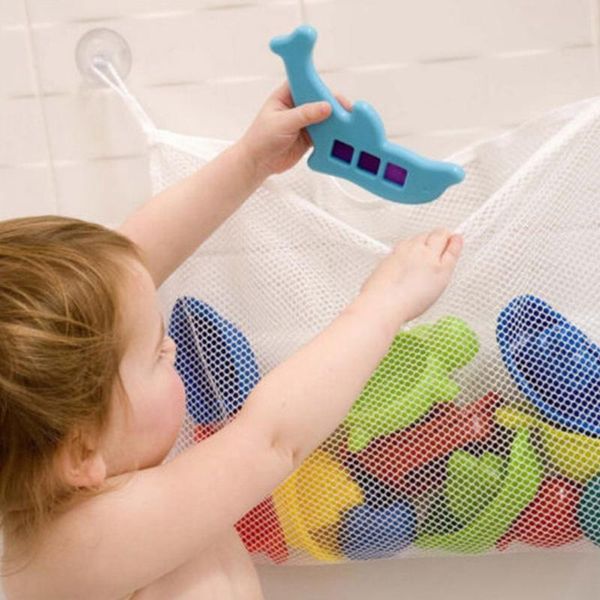 

baby bath toy storage bag powerful suction cup mesh water bathing game bathroom accessories bags