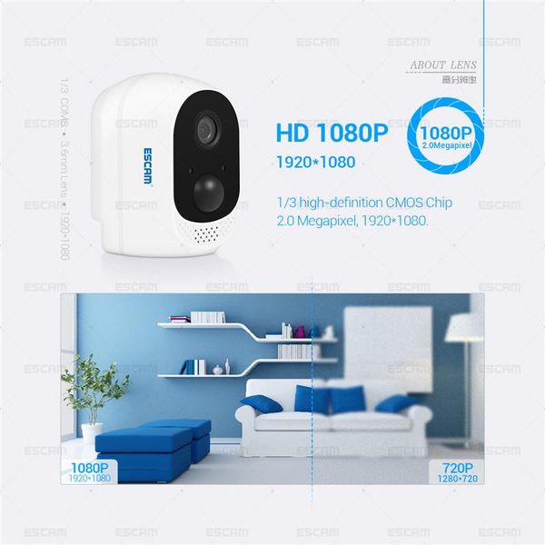 

cameras escam qf230 hd 1080p wireless ip camera p2p ir wifi pir alarm surveillance