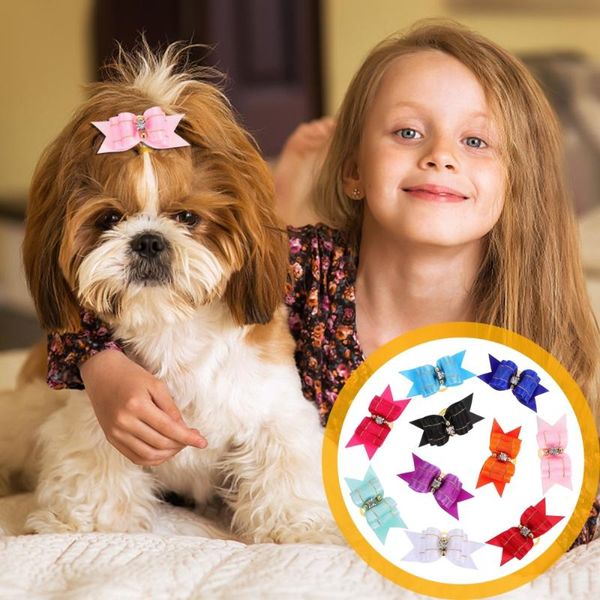 

10pcs dog hair tie bow headdress decoration accessories po props apparel