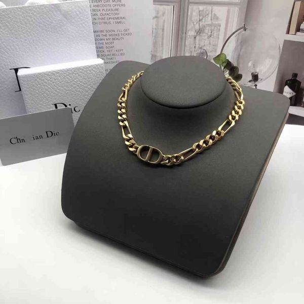 

dio/christian d / di family cd letter net red same thick chain necklace, Red;brown
