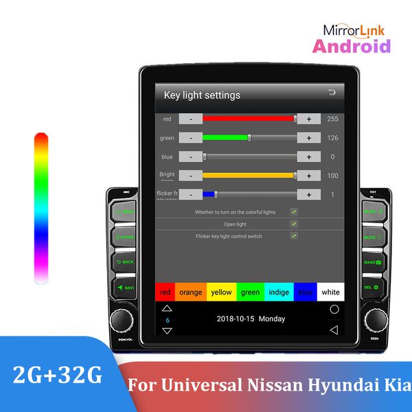2DIN Android GPS Car Radio 9.7''Veveric Экран для Volkswagen Nissan Universal Polo Hyundai Car Player поддерживает DVR