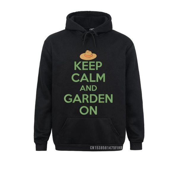 

men's hoodies & sweatshirts keep calm and garden on sweatshirt gardening plant lover vintage men fitness valentine day sportswears, Black