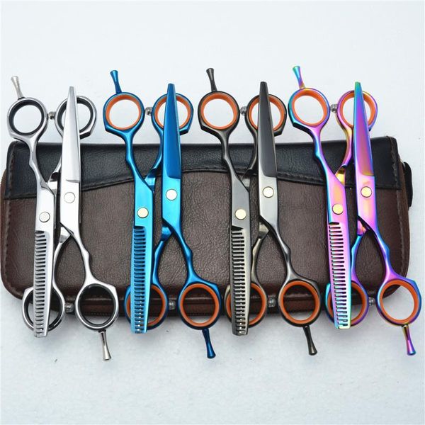 

hair scissors 2pcs 5.5'' 16cm customized logo professional hairdressing cutting shears thinning styling tool c1004