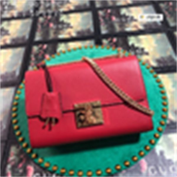 

m409486 new red full leather chain crossbody bag women handbags iconic handles shoulder bags totes cross body bag clutches, Blue;pink