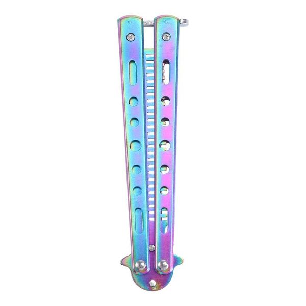 

hair brushes lurrose stainless steel comb folding training practice shape styling tool for sports (colorful), Silver