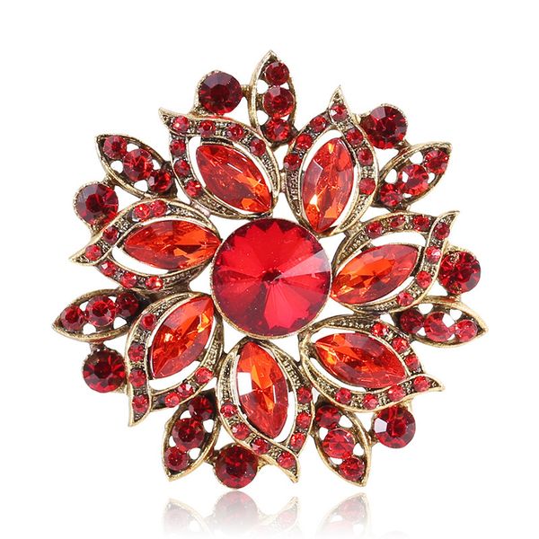 

factory personality exaggeration fashion gorgeous colorful crystal glass brooch women's coat clothing accessories christmas