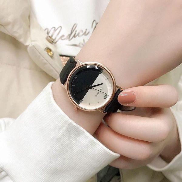 

wristwatches fashion simple women watches ladies casual leather quartz watch female clock relogio feminino montre femme zegarek damski, Slivery;brown