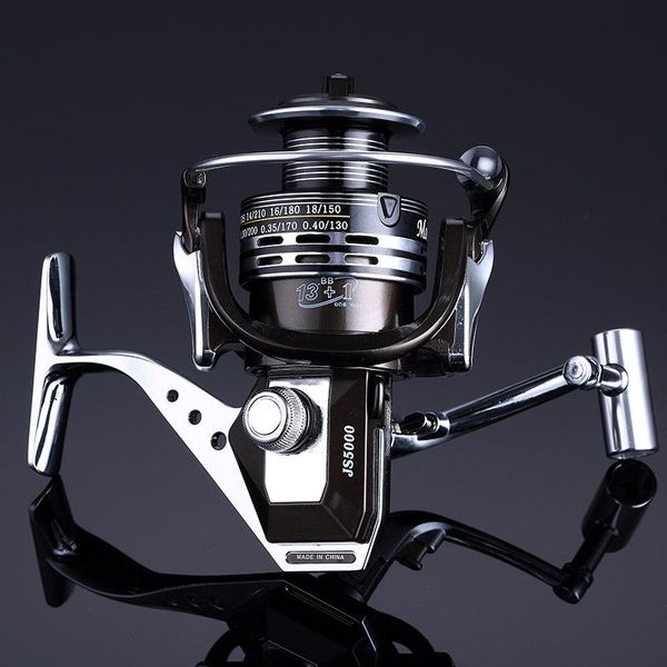 

js1000-7000 series 5.2:1 all-metal lightweight 13+1 ball bearing spinning fishing reel saltwater wheel for carp stream baitcasting reels