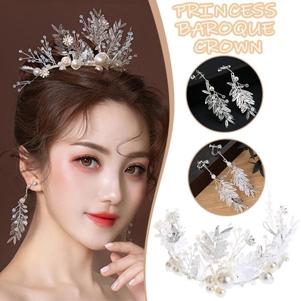 

hair clips & barrettes wedding earring headband set beautiful tiaras decorative accessories for prom birthday costume party lxh, Golden;silver
