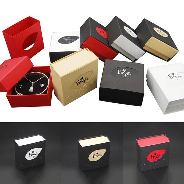 

jewelry organizer storage gift box earrings necklace bracelet display cardboard boxes with sponge wrapping case wrap