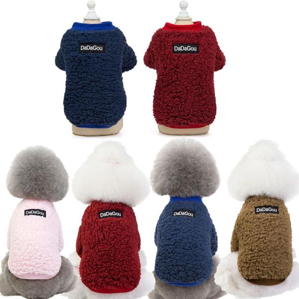 

dog apparel pet cat clothes simple fashion autumn winter 19 thickened two legged flannelette